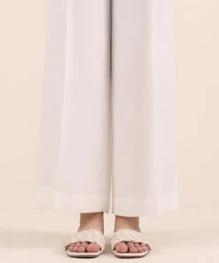 Hot Sapphire Raw Silk Culottes White