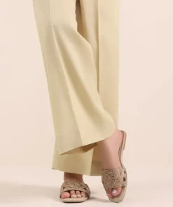 Hot Sapphire Raw Silk Culottes Beige