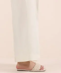 Sale Sapphire Raw Silk Culottes Off White
