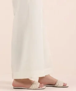 Sale Sapphire Raw Silk Culottes Off White