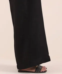 Fashion Sapphire Raw Silk Culottes Black