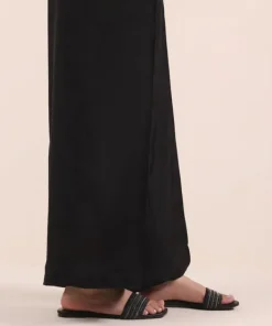 Fashion Sapphire Raw Silk Culottes Black