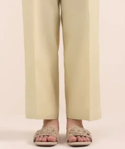 Outlet Sapphire Raw Silk Straight Pants Beige