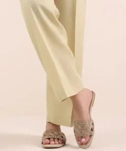Outlet Sapphire Raw Silk Straight Pants Beige