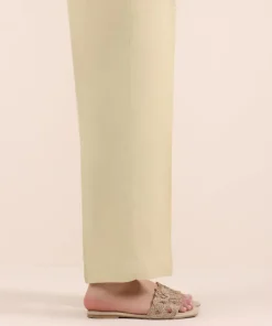 Outlet Sapphire Raw Silk Straight Pants Beige