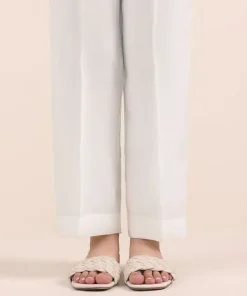 Best Sapphire Raw Silk Straight Pants White