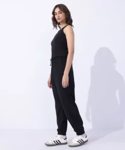 Hot Sapphire Ribbed Vest black