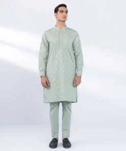 Best Sapphire Schiffli Embroidered Cotton Suit - Regular Fit Grey