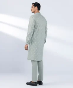Best Sapphire Schiffli Embroidered Cotton Suit - Regular Fit Grey