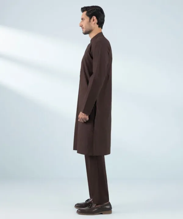 New Sapphire Schiffli Embroidered Cotton Suit - Regular Fit Maroon