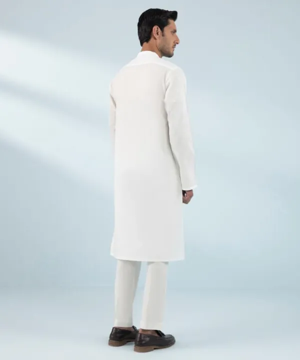 Online Sapphire Schiffli Embroidered Cotton Suit - Regular Fit White