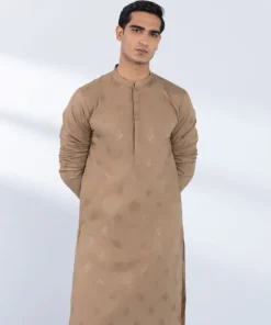 Discount Sapphire Schiffli Embroidered Cotton Kurta - Regular Fit Rust
