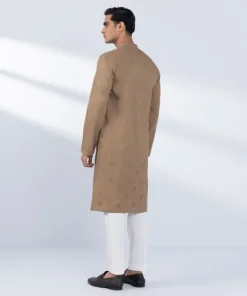 Discount Sapphire Schiffli Embroidered Cotton Kurta - Regular Fit Rust