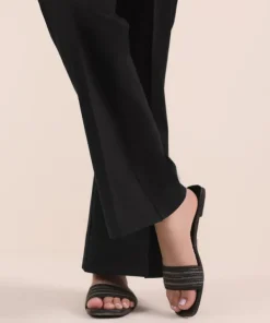 New Sapphire Solid Cambric Boot-Cut Pants Black