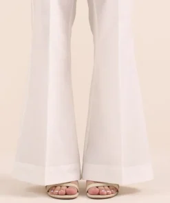 Discount Sapphire Solid Cambric Boot-cut Pants White