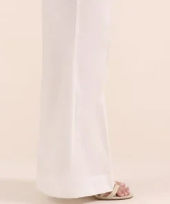 Discount Sapphire Solid Cambric Boot-cut Pants White