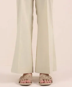 New Sapphire Solid Cambric Boot-Cut Pants Off White