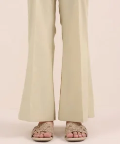 Discount Sapphire Solid Cambric Boot-Cut Pants Beige