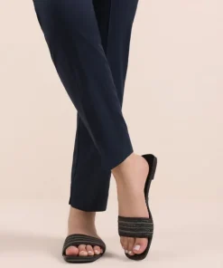 Sale Sapphire Solid Cambric Cigarette Pants Blue