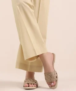 Sale Sapphire Solid Cambric Culottes Beige
