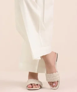 Online Sapphire Solid Cambric Culottes White