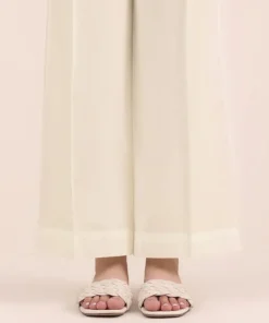 Clearance Sapphire Solid Cambric Culottes Off White