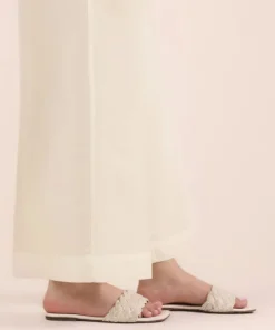 Clearance Sapphire Solid Cambric Culottes Off White