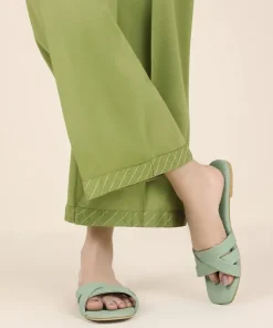 Clearance Sapphire Solid Cambric Culottes Green
