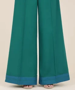 Online Sapphire Solid Cambric Culottes Green