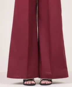 Online Sapphire Solid Cambric Flared Pants