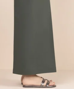 Outlet Sapphire Solid Cambric Flared Pants Green