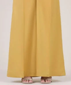 Fashion Sapphire Solid Cambric Flared Pants