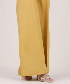 Fashion Sapphire Solid Cambric Flared Pants