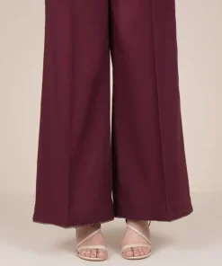Online Sapphire Solid Cambric Flared Pants