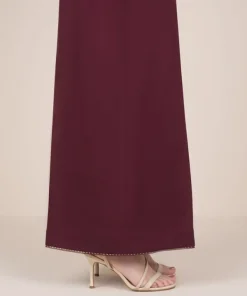 Online Sapphire Solid Cambric Flared Pants