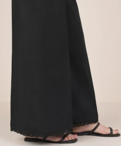 Best Sapphire Solid Cambric Flared Pants