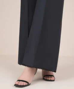 Clearance Sapphire Solid Cambric Flared Pants