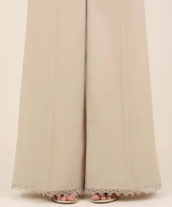 Discount Sapphire Solid Cambric Flared Pants Beige