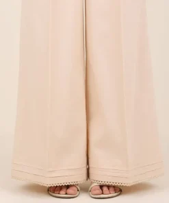 Discount Sapphire Solid Cambric Flared Pants Pink