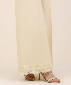 Online Sapphire Solid Cambric Flared Pants Beige