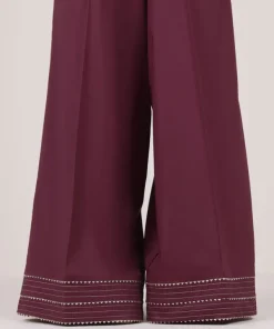 New Sapphire Solid Cambric Flared Pants