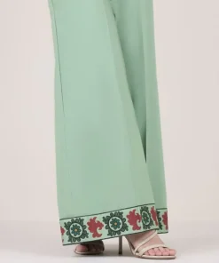 Fashion Sapphire Solid Cambric Flared Pants