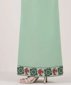 Fashion Sapphire Solid Cambric Flared Pants