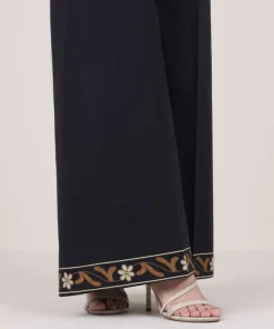 Clearance Sapphire Solid Cambric Flared Pants