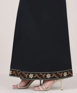 Clearance Sapphire Solid Cambric Flared Pants