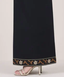 Clearance Sapphire Solid Cambric Flared Pants