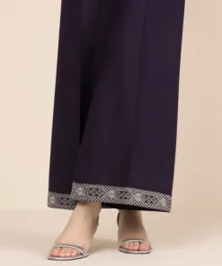 Discount Sapphire Solid Cambric Flared Pants Purple