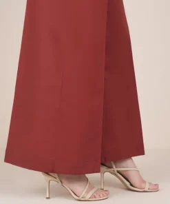 Fashion Sapphire Solid Cambric Flared Pants