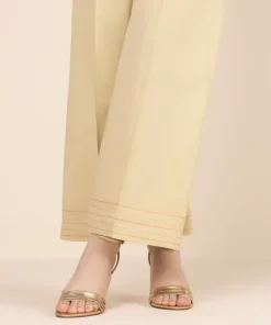 Outlet Sapphire Solid Cambric Flared Pants Beige