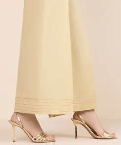 Outlet Sapphire Solid Cambric Flared Pants Beige